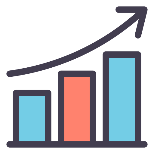 graph growth arrow